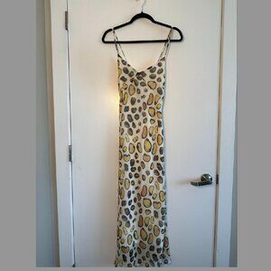Nasty Gal Leopard Under Bust Seam Midaxi Slip Dress BNWT